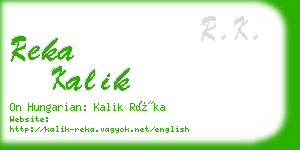 reka kalik business card